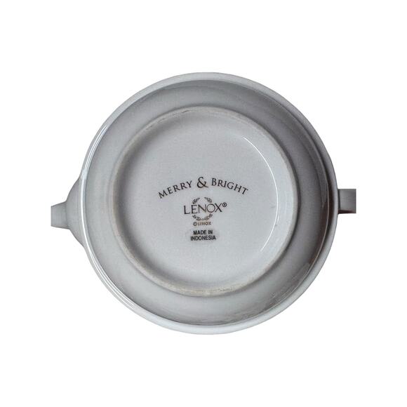 Lenox Merry and Bright Pine and Berry Teapot 24K Gold and Platinum Accents Rare! - Picture 10 of 12